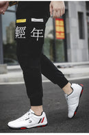 Men's Sports Shoes Leather Waterproof Running Sneakers Luxury Walking Gym Shoes Man Non-slip Training Sneakers Flat Shoes Tennis