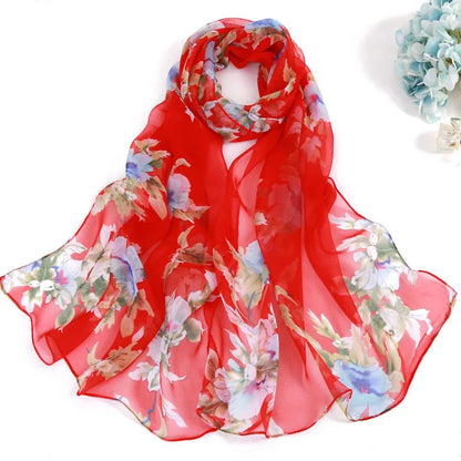 hot  printing new brand women scarf spring summer silk scarves shawls and wraps lady pashmina beach stoles hijab foulard