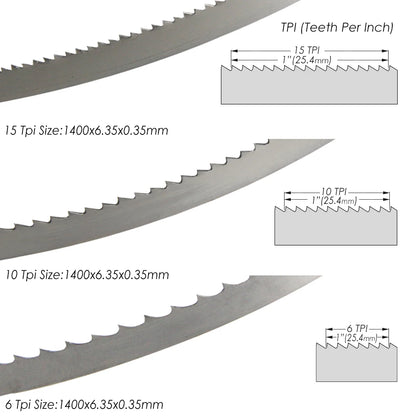 1PC 1400mm Bandsaw Blade Wood Cutting Band Saw Tape 1400x6.35x0.35mm Woodworking Tool Accessories for Draper Einhell TPI 6 10 15