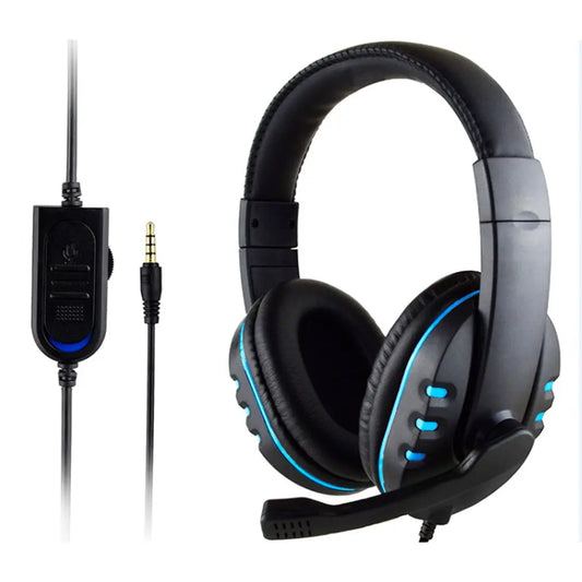 Headphones 3.5mm Wired Gaming Headset Earphones Music for PS4 PlayStation 4 Game PC Chat Computer with Microphone