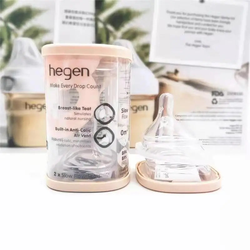 Hegen-Original PPSU Bottle with Storage Lid for Children, Fall-Proof, Baby Bottle, Water Bottle, Gift Box, Original 