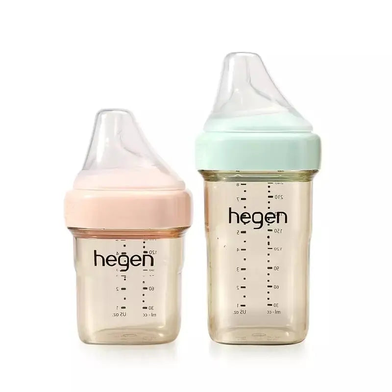 Hegen-Original PPSU Bottle with Storage Lid for Children, Fall-Proof, Baby Bottle, Water Bottle, Gift Box, Original 
