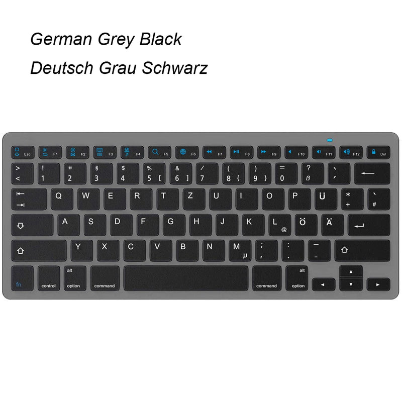 Russian Spanish French German Hebrew Brazil-Portuguese Ultra Slim Universal Wireless Bluetooth Keyboard for iOS Android Win