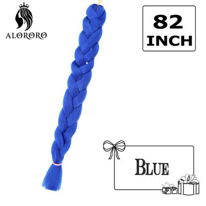 Alororo sintético jumbo trança cabelo 82 Polegada africano falso cabelo de alta temperatura fibra trança extensões de cabelo para mulher