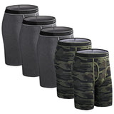 5Pcs Set Long Boxer Men Underwear Male Underpants Panties Sexy Clavin Underware Calzones BoxerShorts Boxer Shorts Homme Trunk