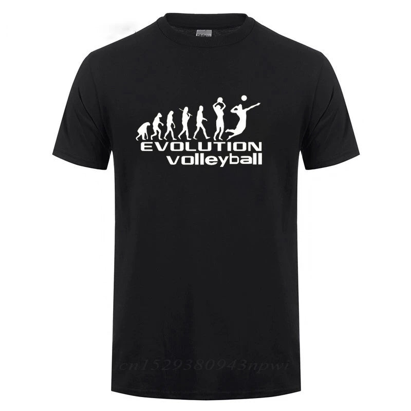 Evolution Sports Playing Volleyball Tshirts for Men HipHop Streetwear T-Shirt Camisetas 2023 Classic Popular Tee Shirt Men