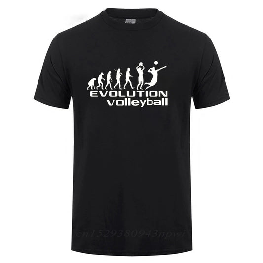 Evolution Sports Playing Volleyball Tshirts for Men HipHop Streetwear T-Shirt Camisetas 2023 Classic Popular Tee Shirt Men