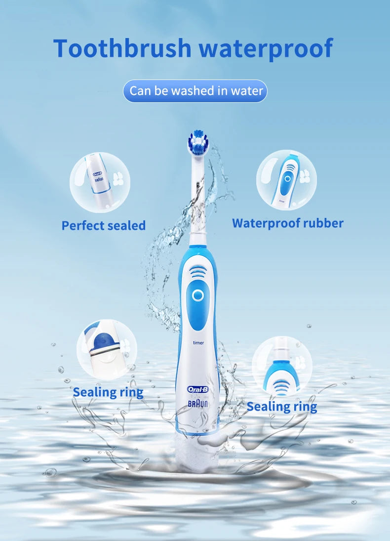 Oral B Sonic Electric Toothbrush Battery Powered 2D Rotating Tooth Brush Oral Hygiene Dental Teeth with Replaceable Heads