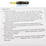 Stanley 1 pces dc ac detector de tensão elétrica atual caneta tester sensor volt teste circuito digital com bateria de néon livre