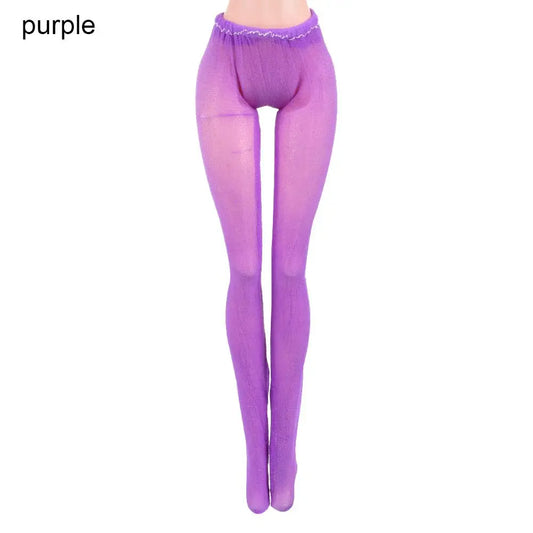 Mini Elastic Leggings Doll Silk Stockings Dolls Pantyhose Colorful Pantyhose Bottoms Socks Miniature Clothes Suits 1/6