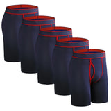 5Pcs Set Long Boxer Men Underwear Male Underpants Panties Sexy Clavin Underware Calzones BoxerShorts Boxer Shorts Homme Trunk