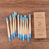 Children 10 Pieces Colorful Bamboo Toothbrush Nylon Bristle Eco Paint Toothbrush Kids Arosse a Dent Bambou Vegan Tooth Dental
