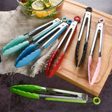 Utensilios para barbacoa, pinzas antideslizantes de silicona para alimentos, pinzas de cocina, utensilio, pinzas de cocina, pinzas para barbacoa, herramientas para ensalada, parrilla, accesorios de cocina