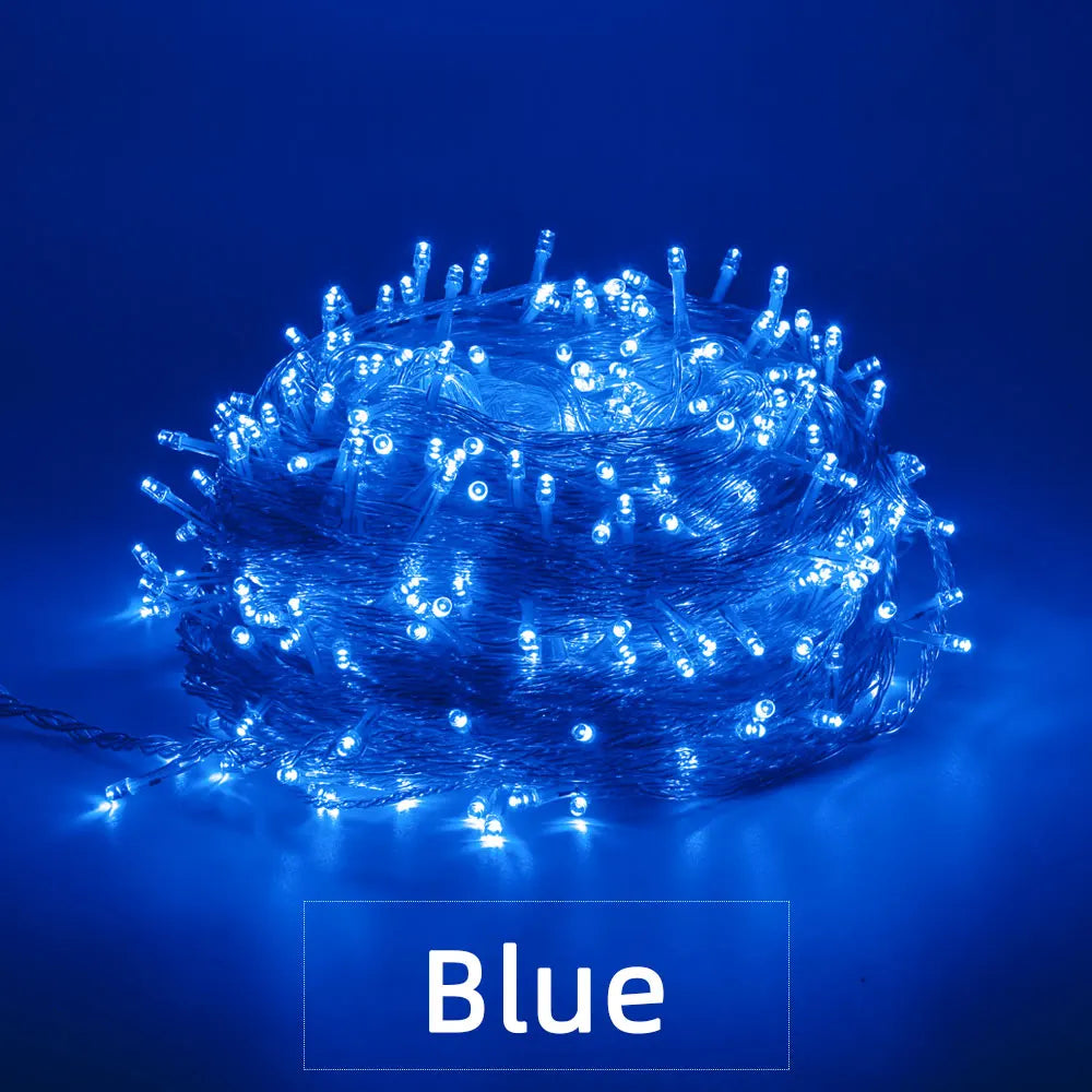 Luzes de natal 5m 10m 20m 30m 50m 100m led string luz de fadas 8 modos luzes de natal para festa de casamento luzes do feriado