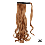 32inches Synthetic Ponytail Hair Extension Clip in Fake Wig Hairpiece Blonde Wrap Around Pigtail Long Smooth Overhead Pony Tail