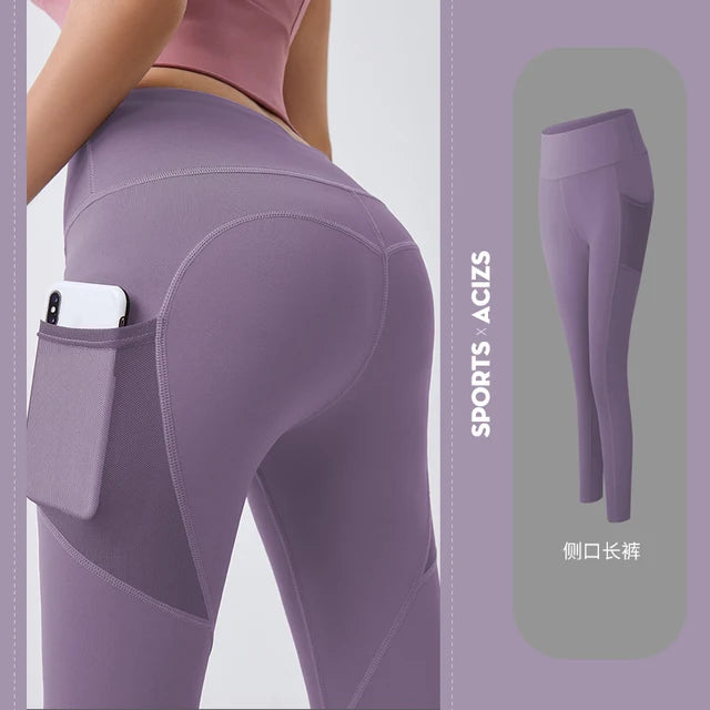 Leggings deportivos sin costuras para mujer, leggings de gimnasio para mujer, pantalones de yoga de cintura alta 