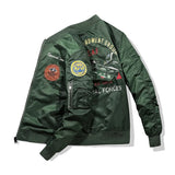 New MA1 Men's Embroidered Outerwear Pilot Flight Slim-Fit Patch Jacket Autumn Thin Jacket and Winter Warm Coat Motorcycle Jac