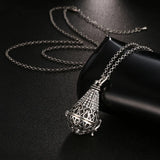 Mexico Music Ball Hollow Zircon Pendant Vintage Perfume Locket Necklace Aromatherapy Diffuser Sweater Chain For Women Jewelry
