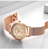 HANNAH MARTIN Women Watch Nordic Minimalist Japan Quartz Movement 3Bar Waterproof Women 36mm Full Rose Gold Dropshipping Watches