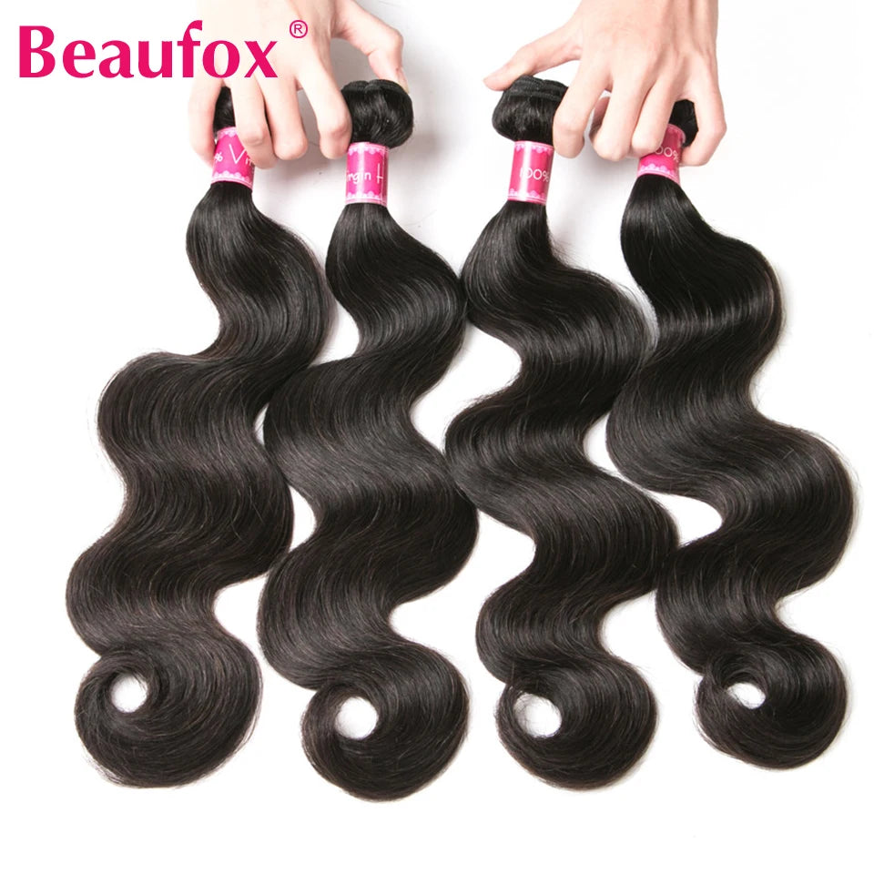 Kit de mechas de cabelo humano ondulado natural - ondas body wave