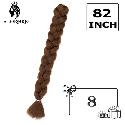 Alororo sintético jumbo trança cabelo 82 Polegada africano falso cabelo de alta temperatura fibra trança extensões de cabelo para mulher