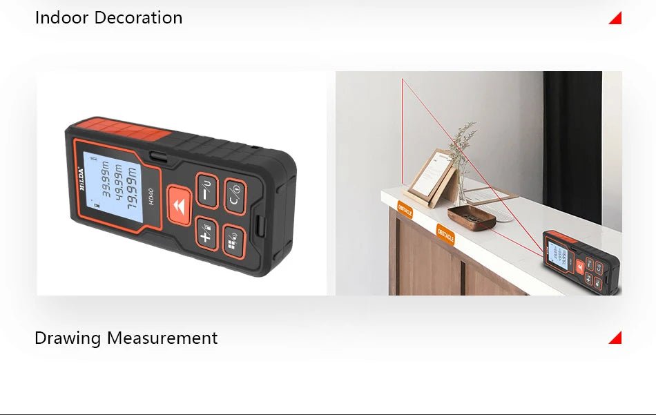 HILDA Laser Rangefinder Distance Meter 40M 50M 60M 80M 100M Rangefinder Laser Tape Range Finder Building лазерный дальномер