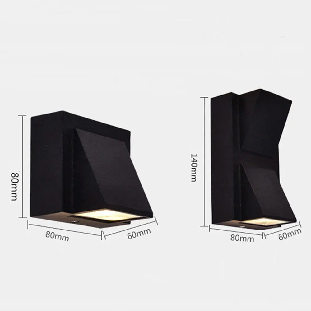 IP65 Waterproof 5W 10W  indoor outdoor Led Wall Lamp modern Aluminum Surface Mounted Cube Led Garden Porch Light AC110V-/220V