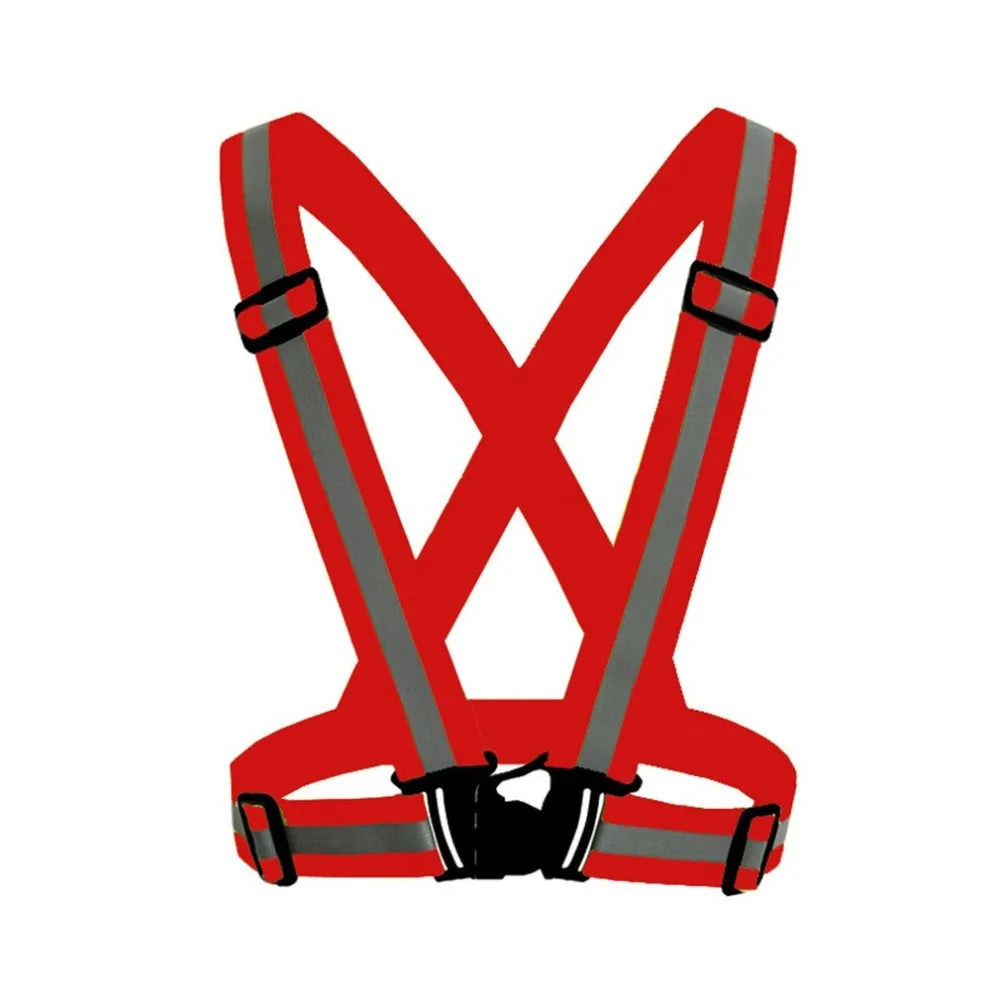 Highlight Reflective Straps Night Running Riding Clothing Vest Adjustable Safety Vest Elastic Band For Adults and Children