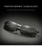 Fashion Half Frame Photochromic Sunglasses Men Women Classic Chamelon Polarized Sun Glasses Male Vintage Fishing Driving Shades