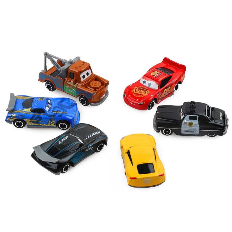 7PCS/Set Disney Pixar Cars 3 Lightning McQueen Jackson Storm Mack Truck 1:55 Diecast Metal Car Model Toy Boy Christmas Gift