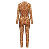 VIP FASHION 2025 Halloween Costumes for Men Animal Fox Cosplay Bodysuit Giraffe Leopard Zentai Jumpsuits Party Funny Male Outfit