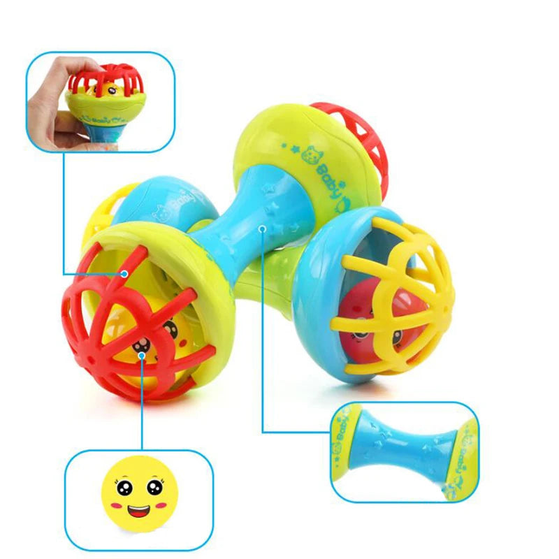 Baby Toys 0 6 Months Rattle Teether Development Games Sensory Toys Soft Silicone Teether Chewable For Newborns Babies 12 Months