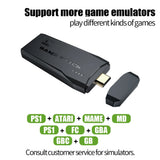 Consola de videojuegos Stick Lite 4K HD M8 de 64 GB con doble mando inalámbrico para 10 000 juegos retro, regalo de Navidad para niños.