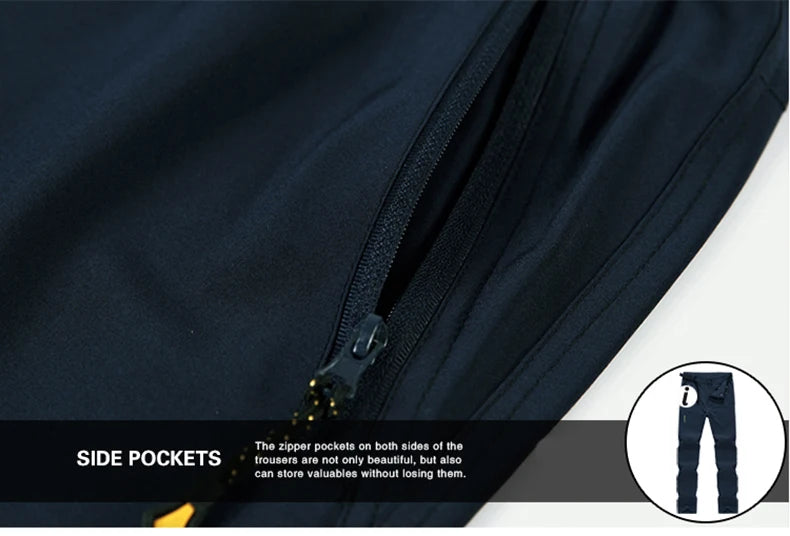 LNGXO Hiking Pants Men Quick Dry Trekking Camping Climbing Running Outdoor Rain Pants Stretch Breathable Elasticity Trousers Men