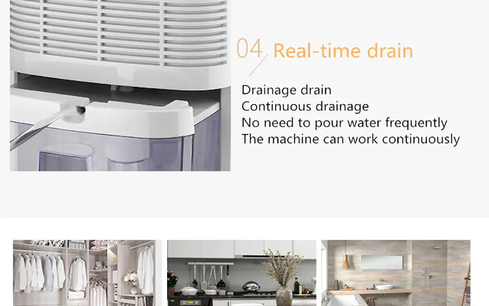 2.2L Intelligent Remote Dehumidifier Air Dryer Purifier Humidity-control Defrost Automatic Shut-down Moisture Absorption Machine