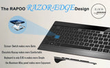 Rapoo 9900M Multi-Mode Bluetooth Wireless Keyboard and Mouse Combo Connect Up to 4 Devices Ultra-Slim Keyboard and Laser Mouse