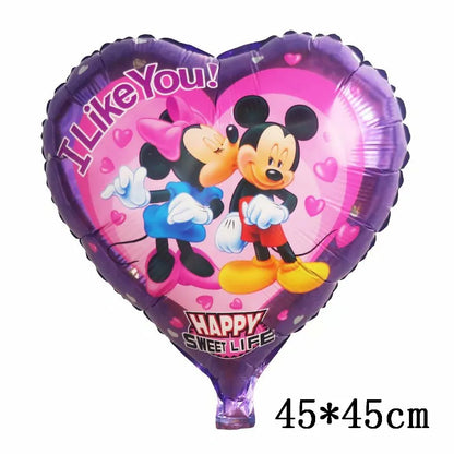 Globos gigantes de Mickey y Minnie Mouse, dibujos animados de Disney, globos de aluminio, baby shower, decoraciones para fiestas de cumpleaños, juguetes clásicos para niños, regalo de globo aerostático 