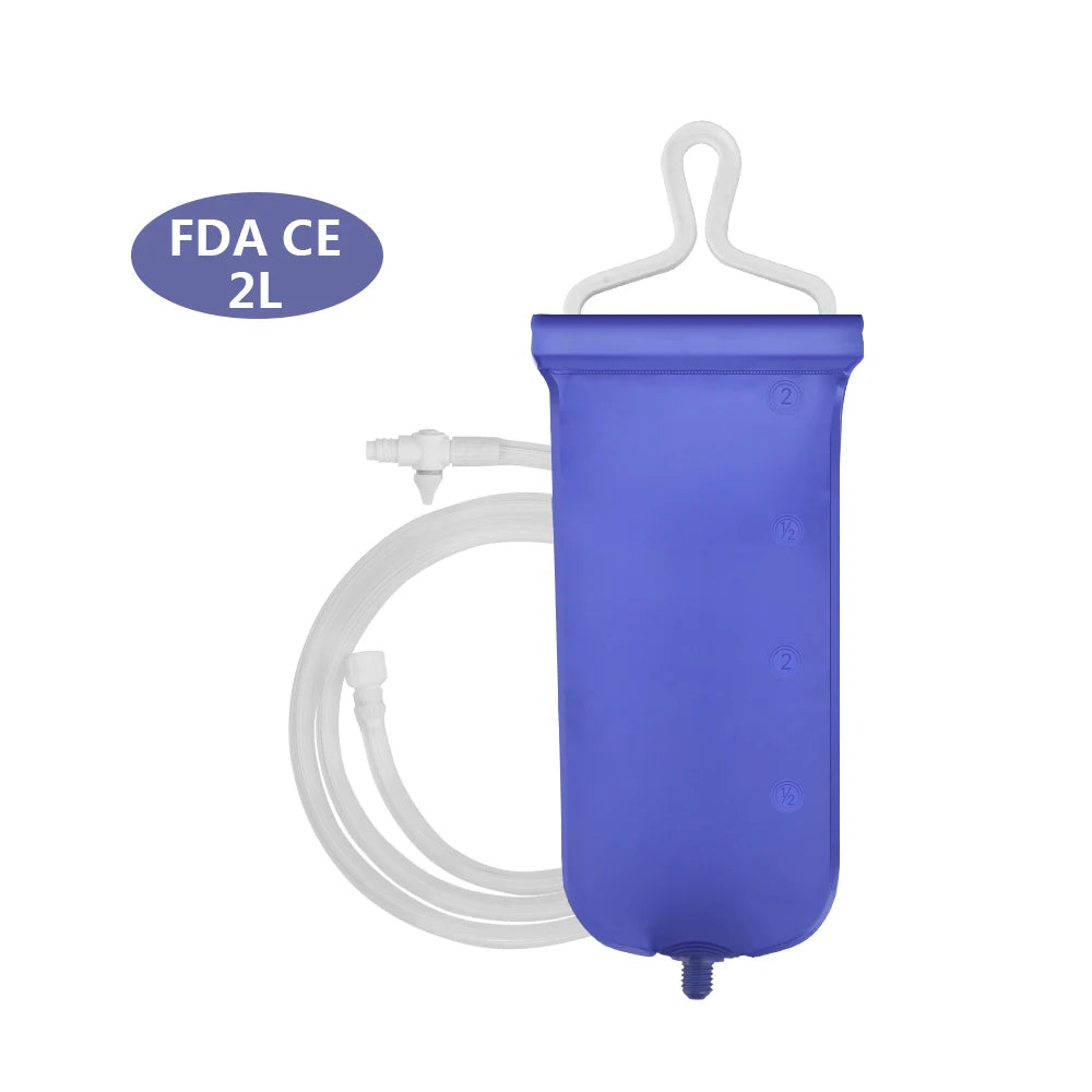 Reusable Enema Bag Colon Irrigator Feminine Hygiene Health Care Weight Loss Silicone Water Detox Douche Anal Vagina Cleaner