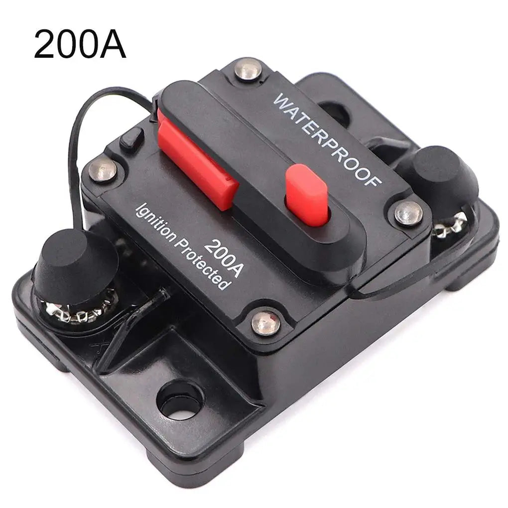 30A 40A 50A 60A 70A 80A 100A 120A 150A 200A 250A 300A AMP Circuit Breaker Fuse Reset 12-48V DC Car Boat Auto Waterproof