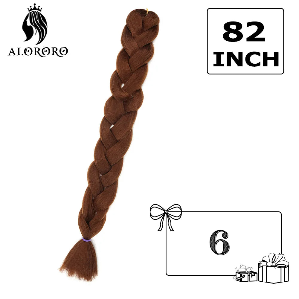 Alororo sintético jumbo trança cabelo 82 Polegada africano falso cabelo de alta temperatura fibra trança extensões de cabelo para mulher