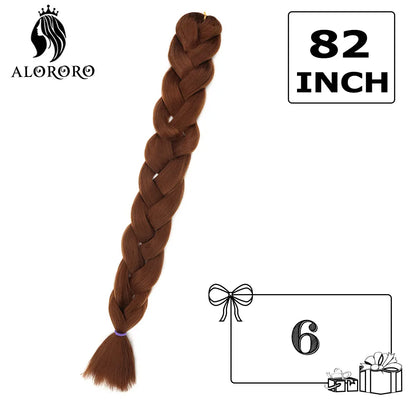 Alororo sintético jumbo trança cabelo 82 Polegada africano falso cabelo de alta temperatura fibra trança extensões de cabelo para mulher