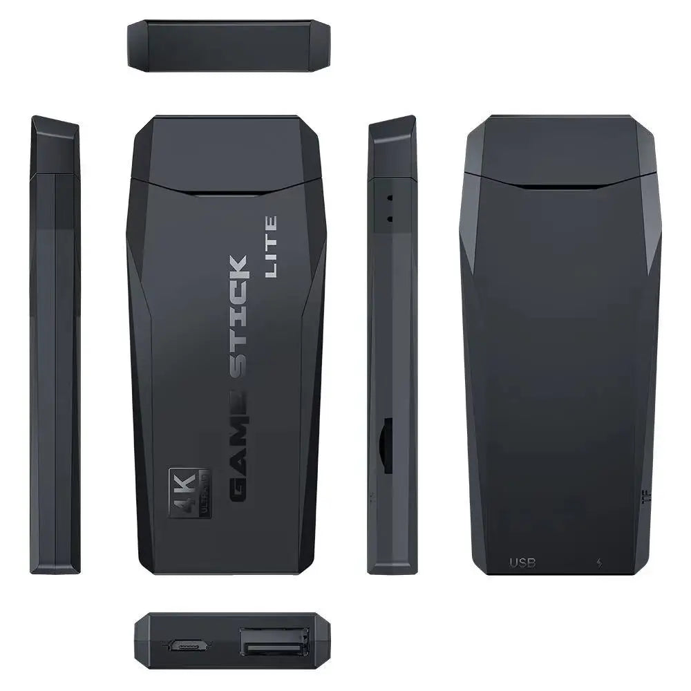 Consola de videojuegos Stick Lite 4K HD M8 de 64 GB con doble mando inalámbrico para 10 000 juegos retro, regalo de Navidad para niños.