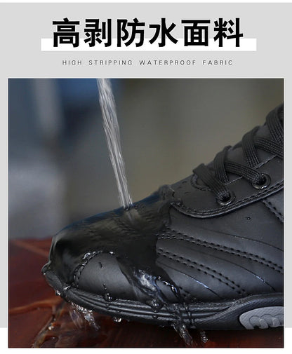 Men's Sports Shoes Leather Waterproof Running Sneakers Luxury Walking Gym Shoes Man Non-slip Training Sneakers Flat Shoes Tennis