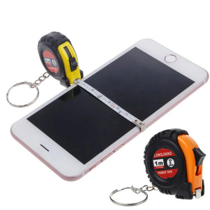 Retractable Ruler Tape Measure Keychain Mini Pocket Size Metric 1m Car Key Rings Accessories Women Men Sholesale Bulk Clasp 2022