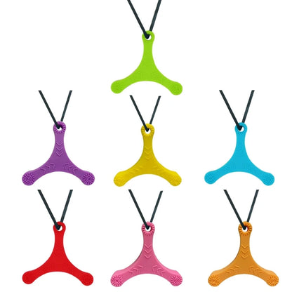 Collar sensorial para masticar, paquete de colgante de silicona para masticar, juguete de entrenamiento y desarrollo para bebés en dentición, autismo y ansiedad.