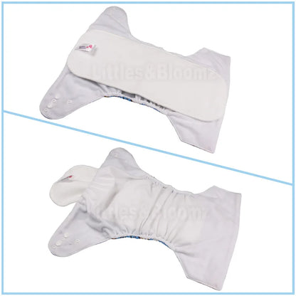 [Littles&amp;Bloomz] Insertos lavables reutilizables, protectores de refuerzo para pañales de tela de bolsillo real, inserto de microfibra de carbón de bambú
