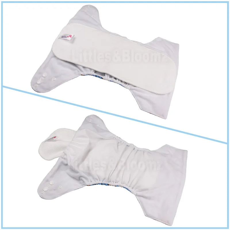 [Littles&amp;Bloomz] Insertos lavables reutilizables, protectores de refuerzo para pañales de tela de bolsillo real, inserto de microfibra de carbón de bambú