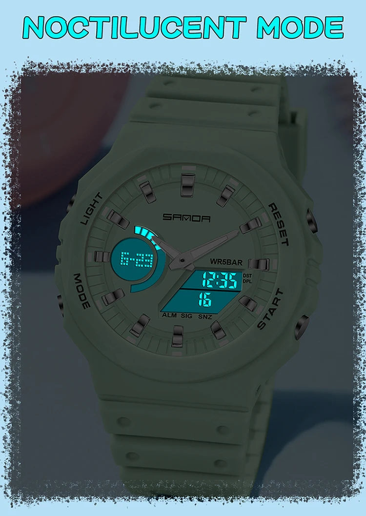 SANDA Outdoor Sports Watches Men Ms LED Digital Watches Military Waterproof Date Electronic Watch Boy Girl Relogio Masculino