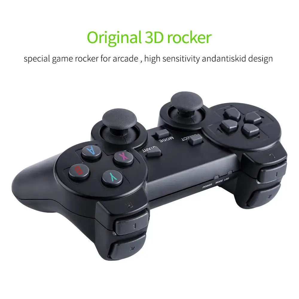 Consola de videojuegos Stick Lite 4K HD M8 de 64 GB con doble mando inalámbrico para 10 000 juegos retro, regalo de Navidad para niños.