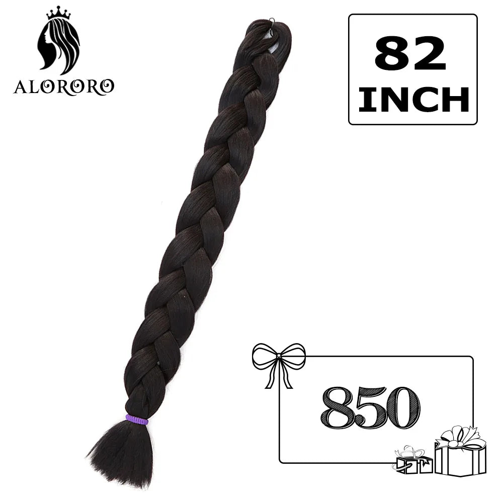 Alororo sintético jumbo trança cabelo 82 Polegada africano falso cabelo de alta temperatura fibra trança extensões de cabelo para mulher